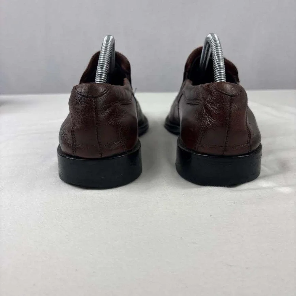 Johnston & Murphy Mens Brown Leather Slip On Loafer Dress Shoes Size 9M‎
